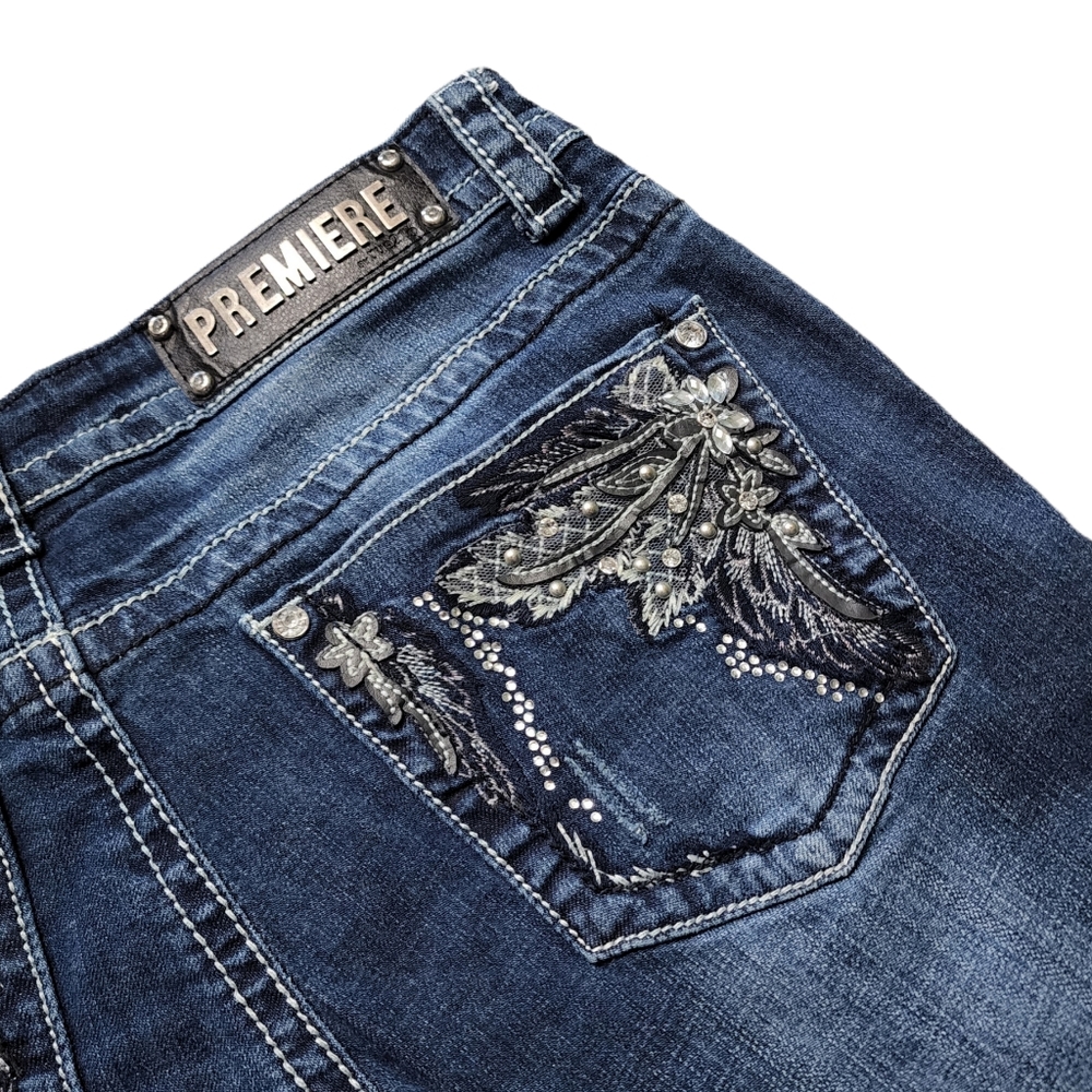 Women's Premiere Embellished Bootcut Jeans Sz 9/10 Regular - Picture 3 of 6